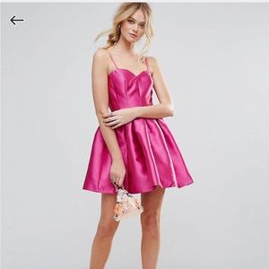 New NWT Chi Chi London pink mini dress, uk14, L